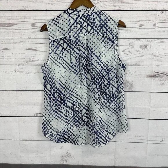 Cabi Venture sleeveless ruffle button front ruffle top shirt XL blouse - Picture 4 of 4